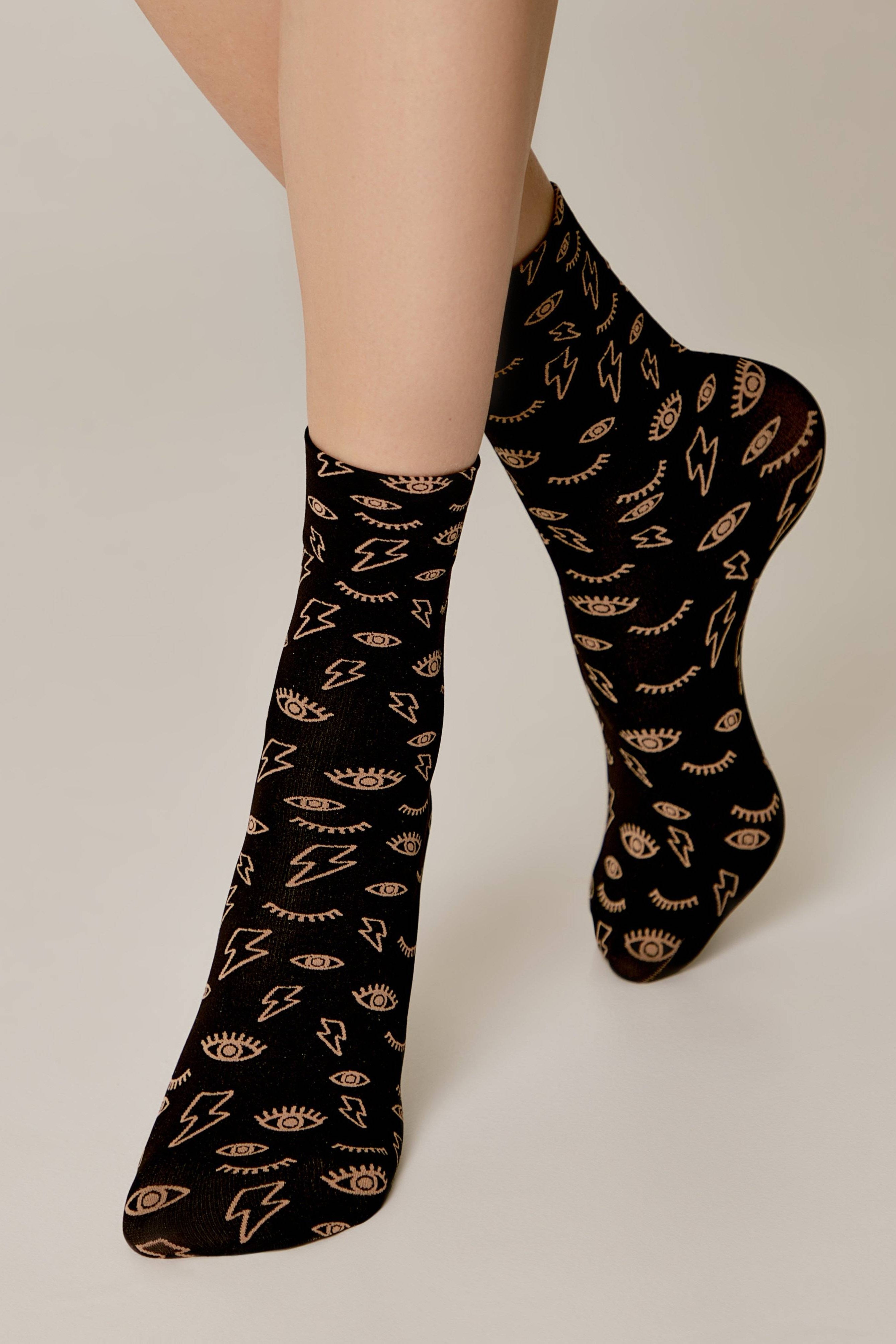TheRanok.com Socks Conte Fantasy - Eyes&Moon — in-use photo