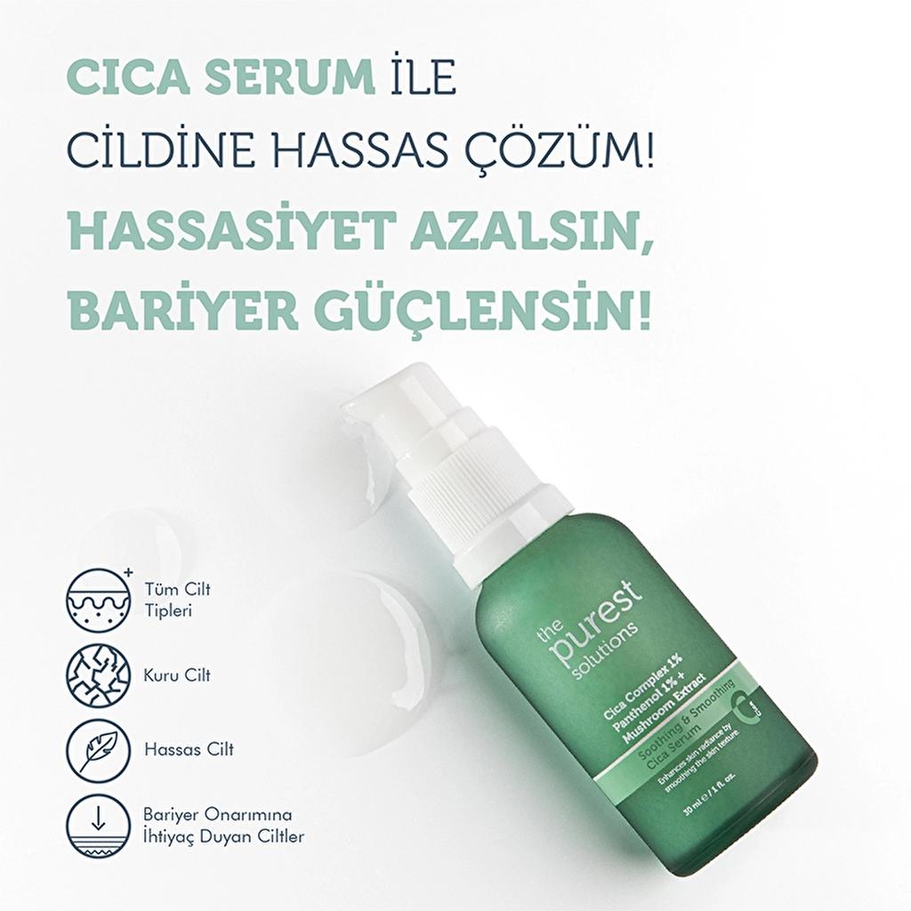 The Purest Solutions Cica Serum for Sensitive Skin - Soothing Redness Relief & Hydration for Sensitive Skin Types