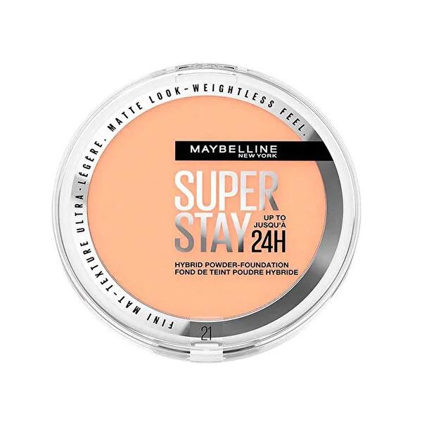 Maybelline SuperStay 24H Hybrid Powder Foundation - Long-Lasting Matte Finish Vegan Makeup