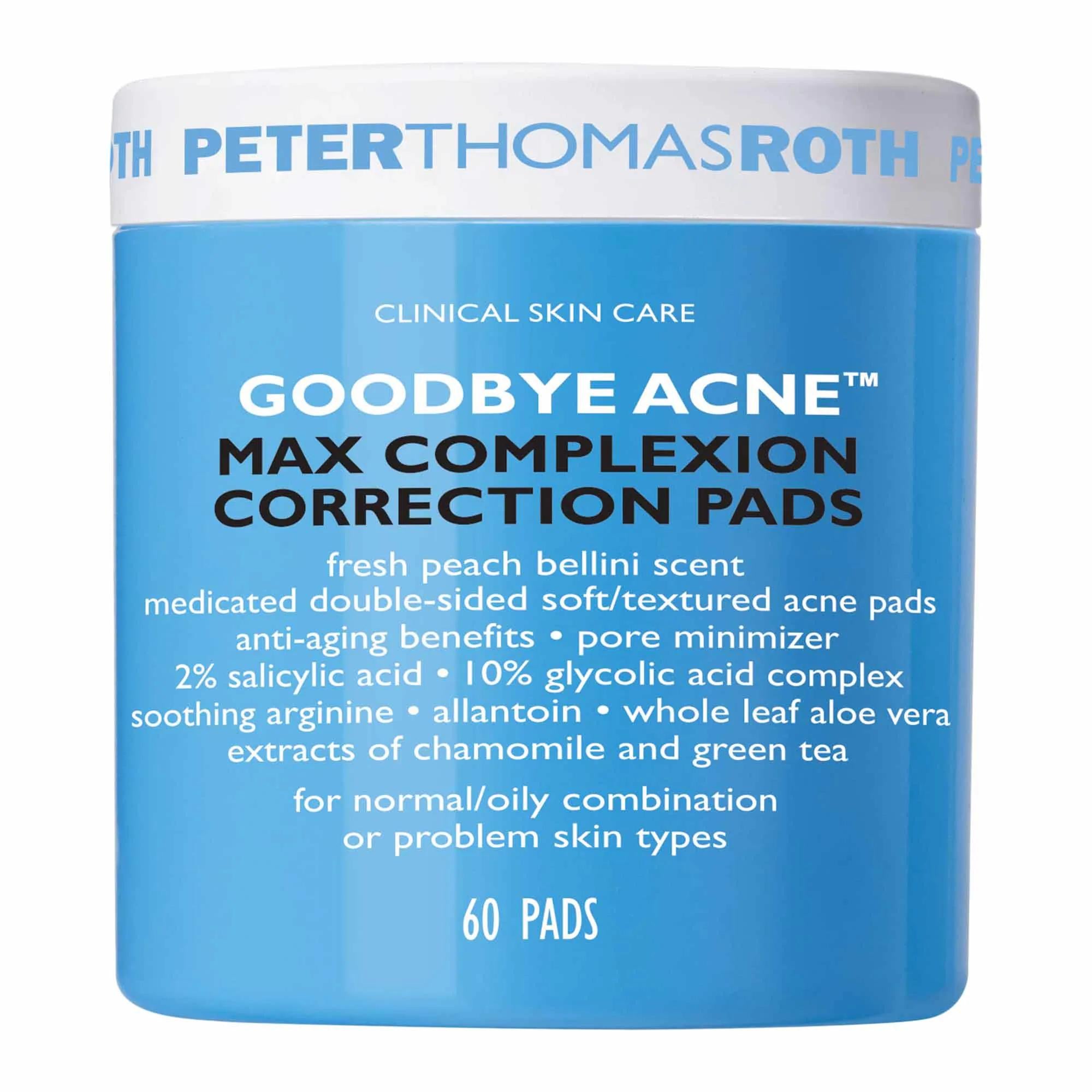 Goodbye Acne™ Max Complexion Correction Pads - Salicylic Acid & Glycolic Acid Exfoliating Pads for Acne, Texture & Pores