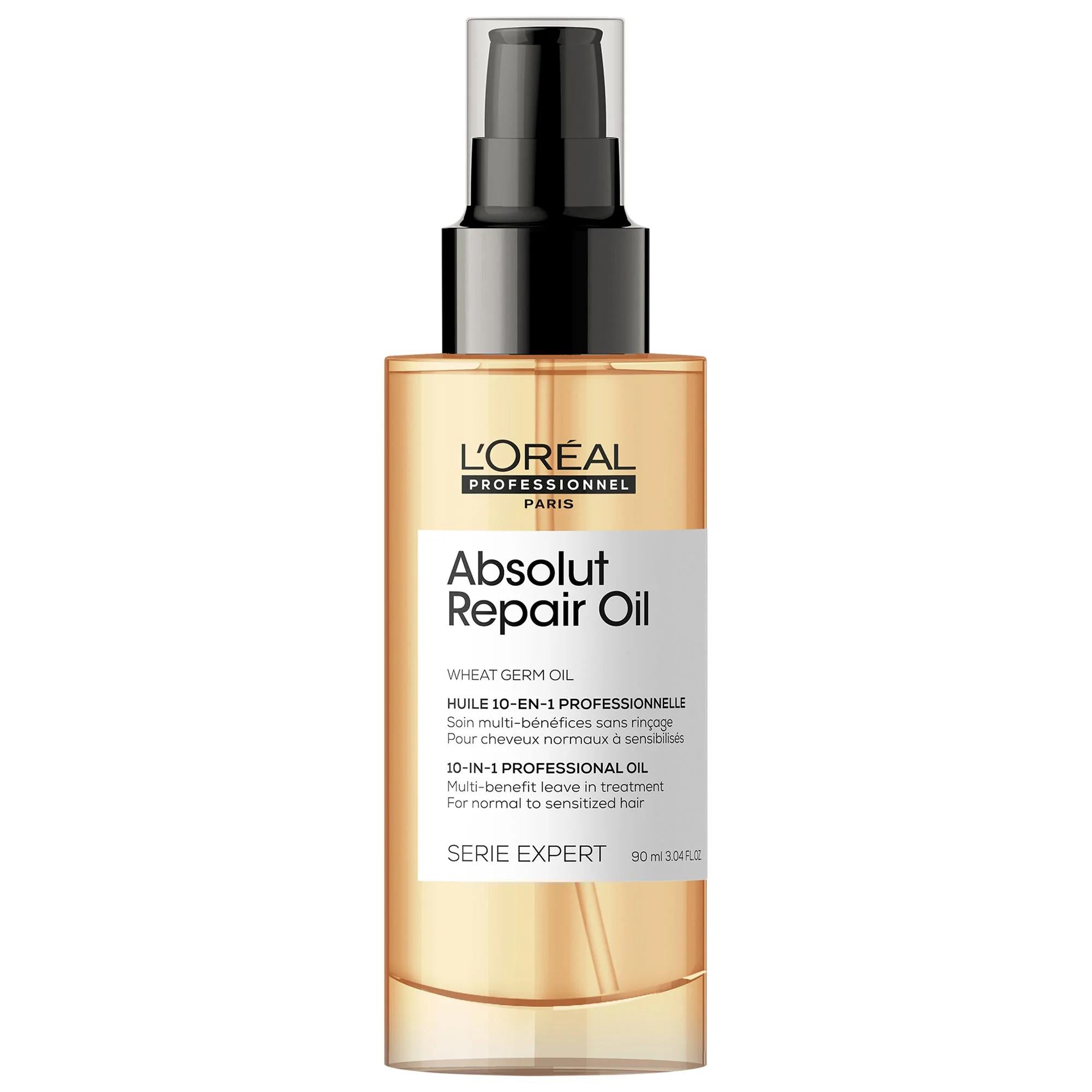 Absolut Repair 10-In-1 Hair Oil for Dry, Damaged Hair - Hydrating, Heat Protecting Hair Care