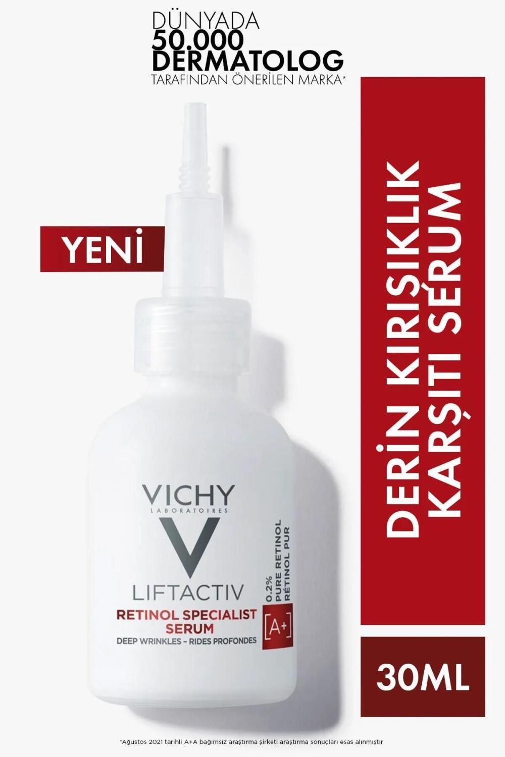 Vichy LiftActiv Retinol Serum: The Ultimate Anti-Aging Solution - Reduce Wrinkles, Improve Skin Tone, Dermatologist Tested, & Paraben-Free
