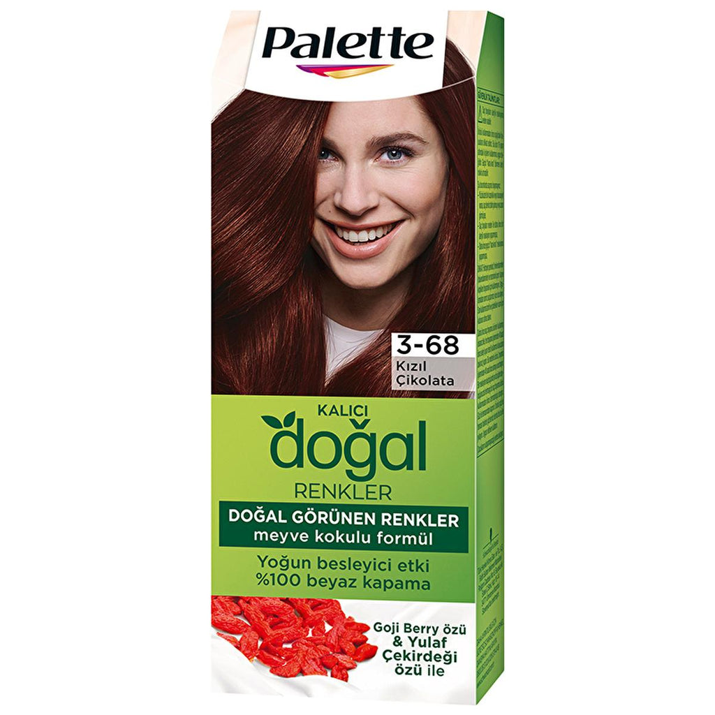 Palette Natural Hair Dye - Red Chocolate (3-68) - Long-Lasting Color with Natural Ingredients