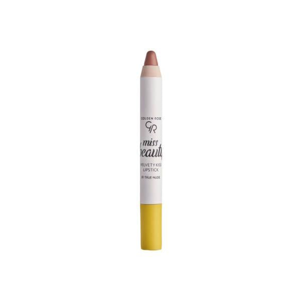 Golden Rose Velvety Kiss Lipstick - Matte, Long-Lasting Nude Shade Lip Color for Beauty-Conscious Individuals