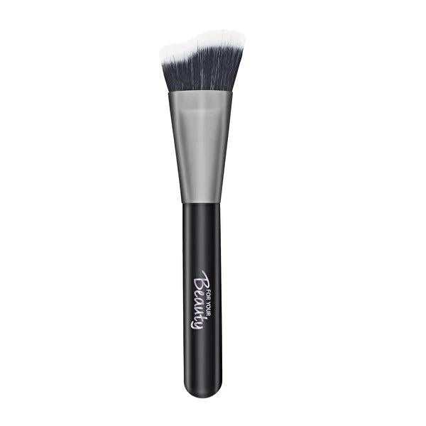 For Your Beauty Professional Blush Brush - Vegan, Synthetic Hair, Precise Application Makeup Tool