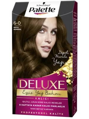 Palette Deluxe 6-0 Koyu Kumral Hair Dye - Dark Brown Hair Color for Vibrant, Long-Lasting Results