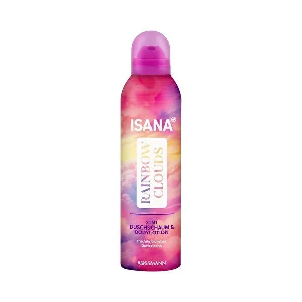 Isana Rainbow 2-in-1 Shower Foam & Body Cream: Vegan, Shea & Almond Oil - Gently Cleanses & Deeply Moisturizes for Soft, Radiant Skin