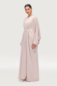 Habeeba Satin Pleated Batwing Maxi Dress - Cloud Dresses Veiled 