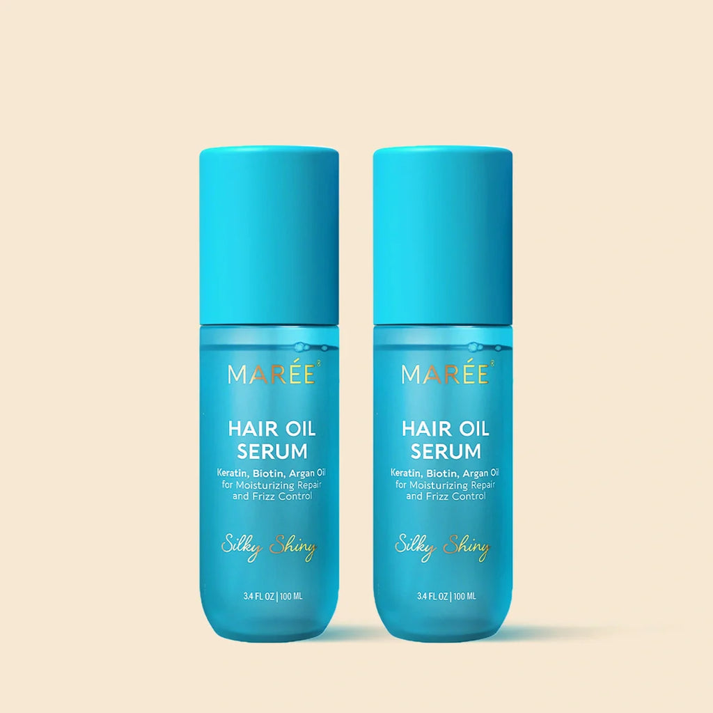 Maree Keratin Oil Serum for Dry & Damaged Hair — comparison shot