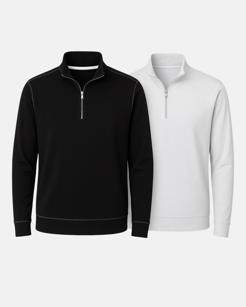 Buki Buki Cinqo Travel Half Zip 2-Pack - Black/White — main product shot