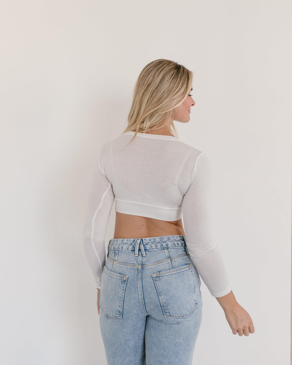 HALFTEE Layering Fashions Crew Neck Long Sleeve Halftee — detail shot 10
