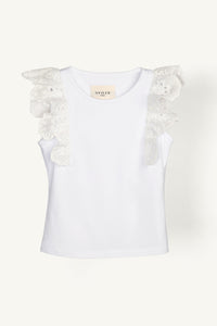 Halima White Eyelet Top & Skirt Set (Girls) Clothing Veiled 