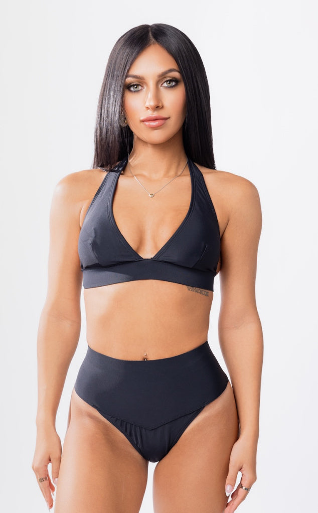 Forever Young Swimwear Forever Young Swimwear Hanalei Neoprene Halter Bikini Top — main product shot