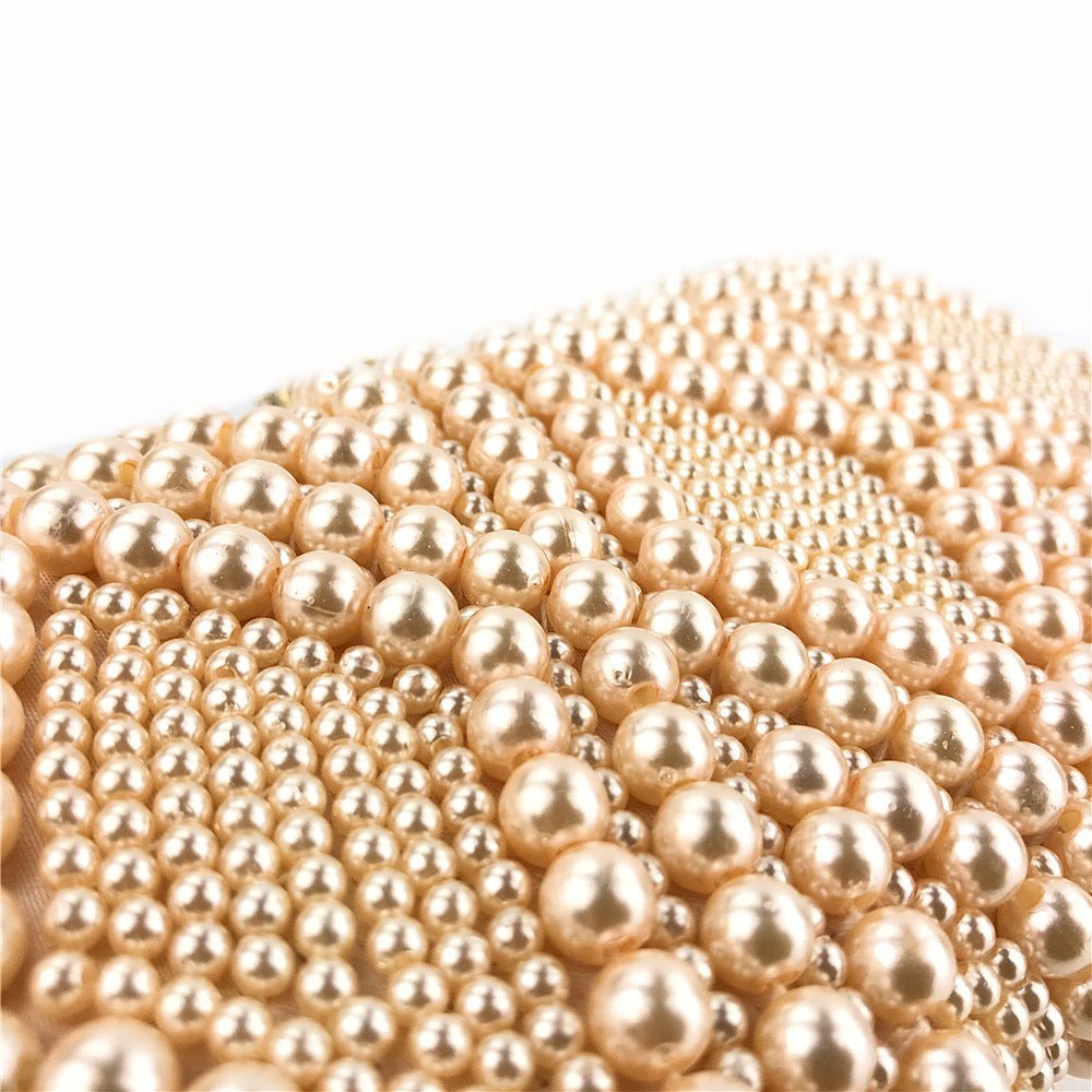 Mariam's Collection Hand-Beaded Pearl Evening Elegance Handbag (MAC286) — product on model