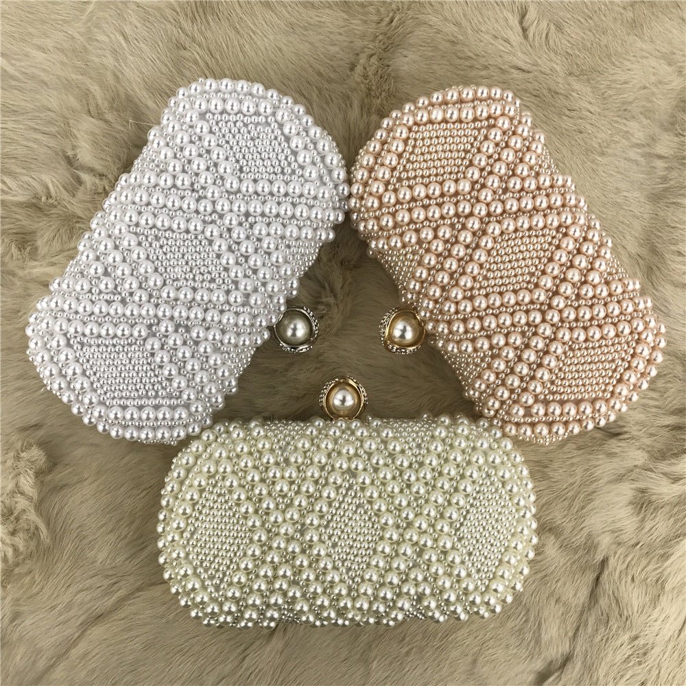 Mariam's Collection Hand-Beaded Pearl Evening Elegance Handbag (MAC286) — main product shot