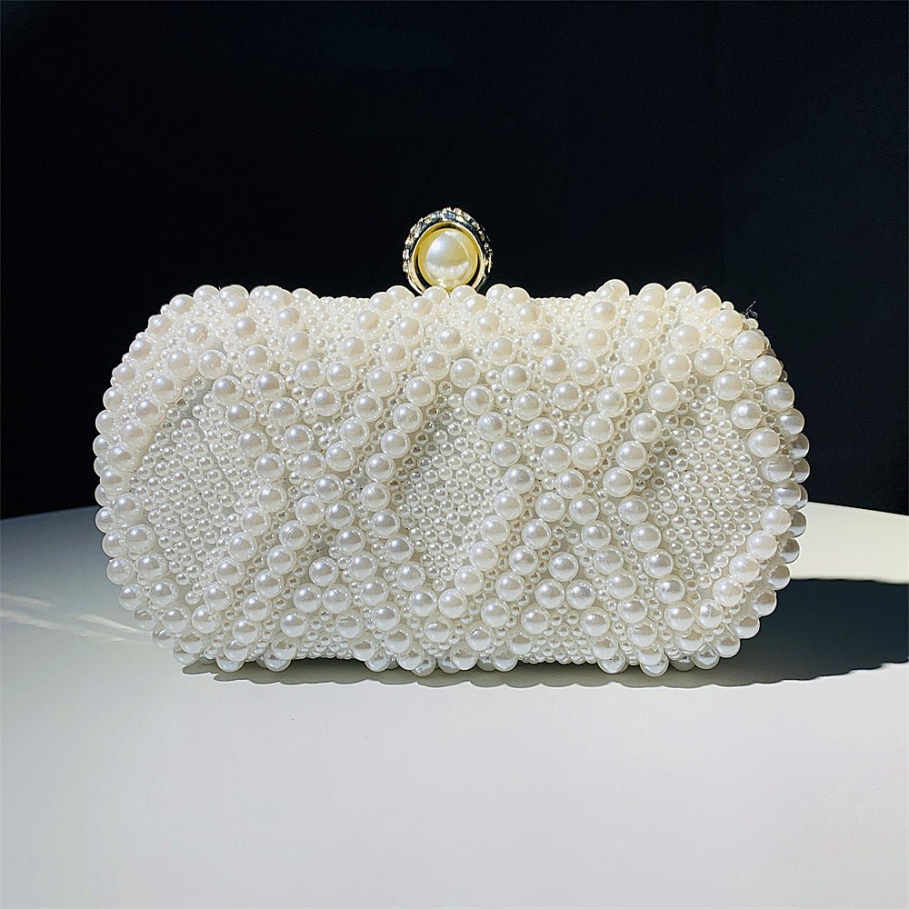 Mariam's Collection Hand-Beaded Pearl Evening Elegance Handbag (MAC286) — main product shot
