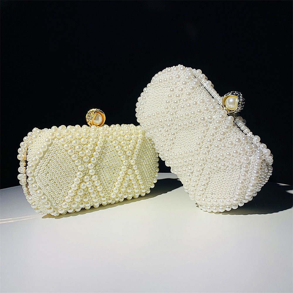 Mariam's Collection Hand-Beaded Pearl Evening Elegance Handbag (MAC286) — product category context