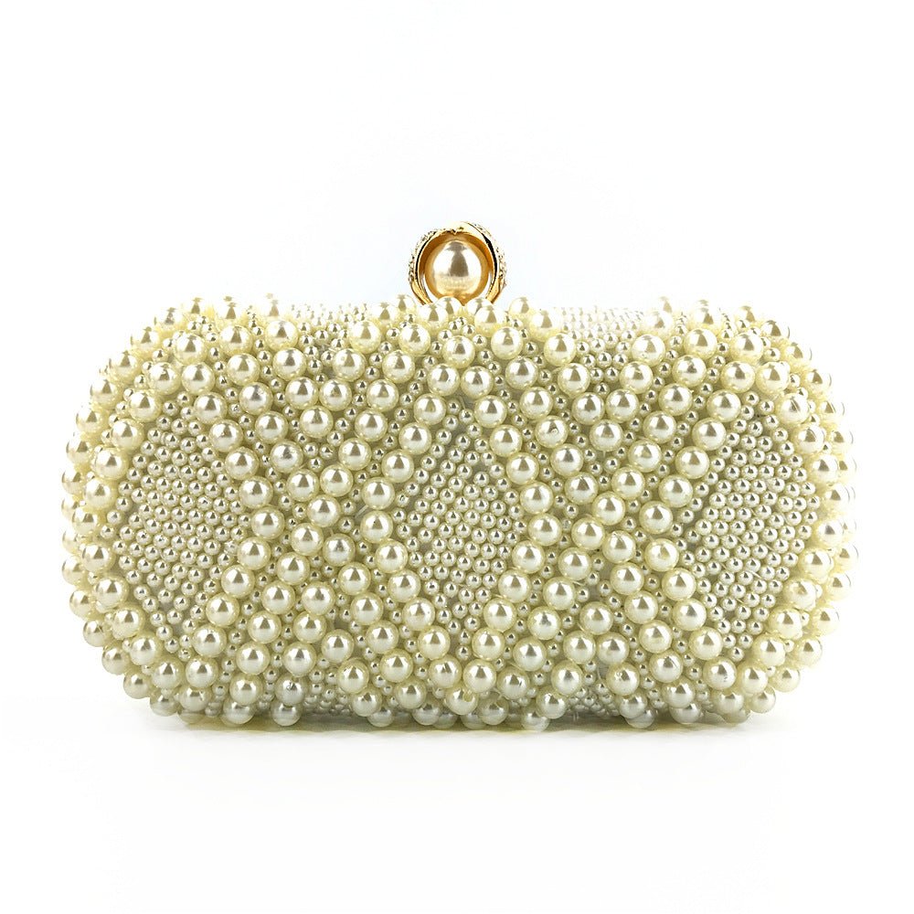Mariam's Collection Hand-Beaded Pearl Evening Elegance Handbag (MAC286) — detail shot 6