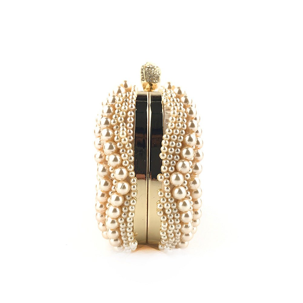 Mariam's Collection Hand-Beaded Pearl Evening Elegance Handbag (MAC286) — detail shot 8