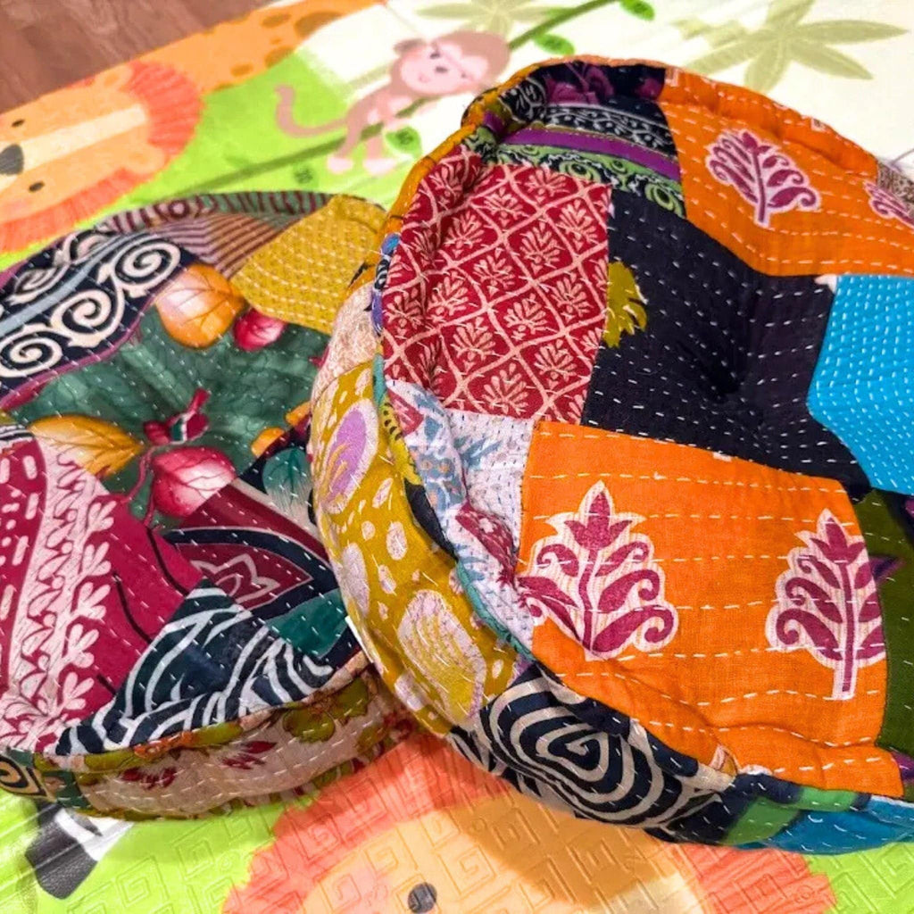 Darn Good Yarn Darn Good Yarn Hand Embroidered Floor Pouf — detail shot 7