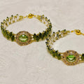 Handcrafted Crystal Floral Bracelet | Sparkling Statement Jewelry | Elegant Art-Inspired Accessory for Women (MAC348)