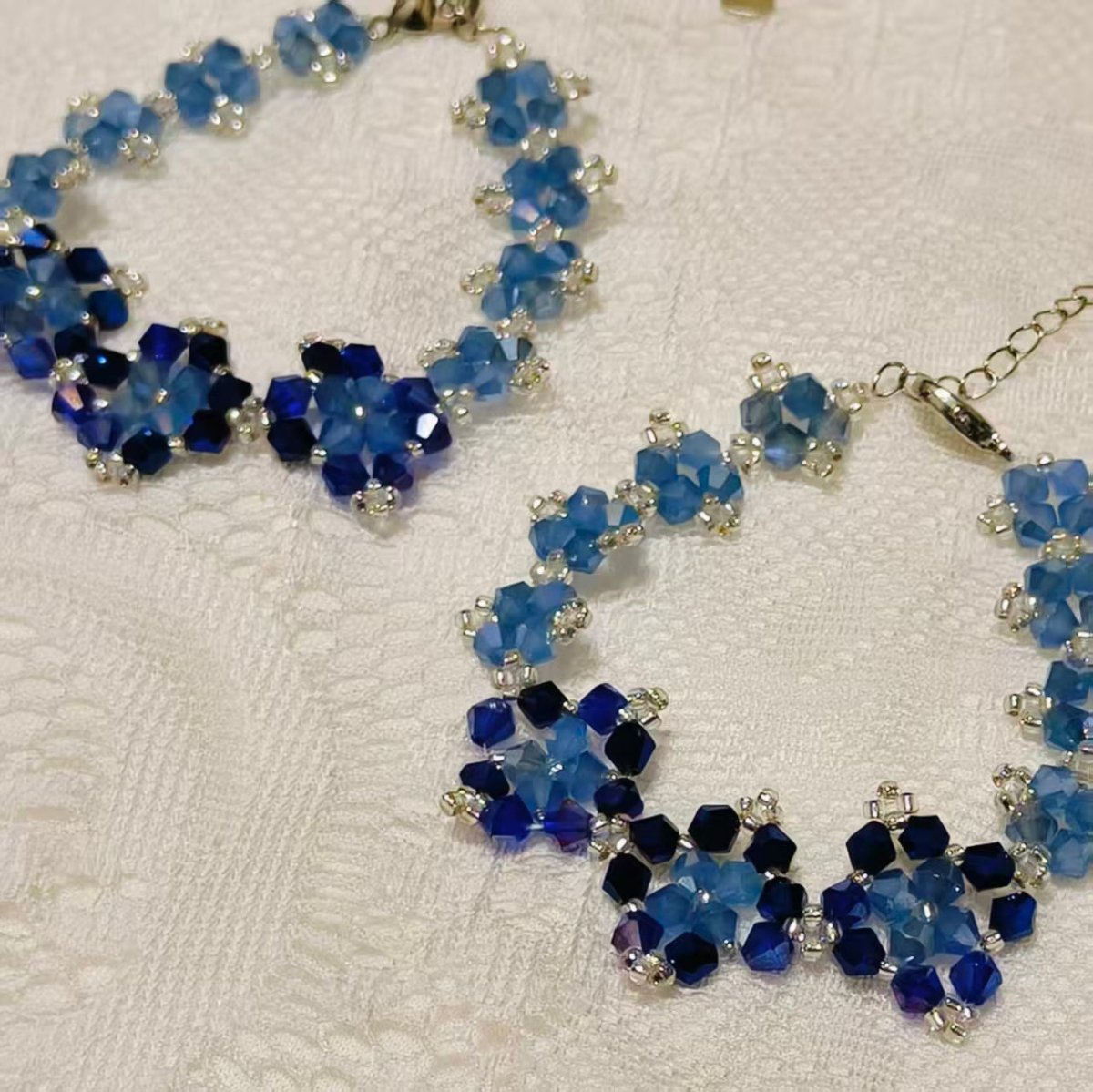 Handcrafted Crystal Floral Bracelet | Sparkling Statement Jewelry | Elegant Art-Inspired Accessory for Women (MAC348)