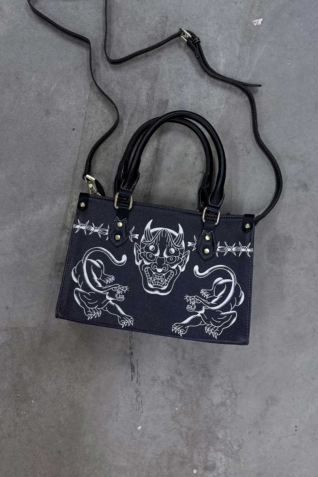 Thrash Happy Tattoo Shorty Handbag — main product shot
