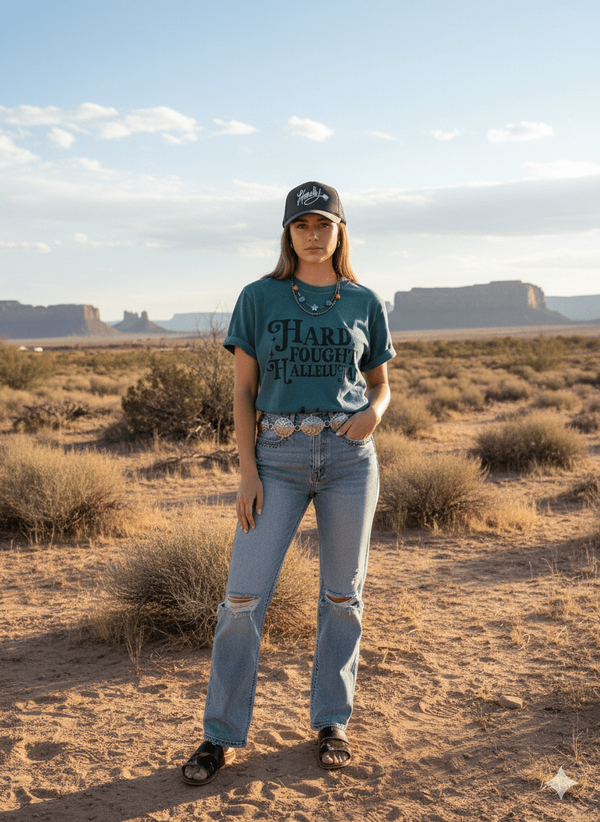 Wild Junkie Hard Fought Hallelujah Graphic Tee — construction detail