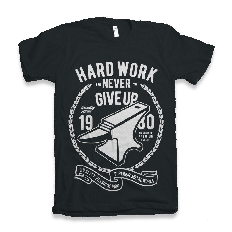 Spun Bamboo Hard Work Anvil Men's Bamboo Viscose/Organic Cotton Short Sleeve Graphic T-Shirt — detail close-up