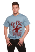 Spun Bamboo Hard Work Pays Men's Bamboo Viscose/Organic Cotton Short Sleeve Graphic T-Shirt — side view