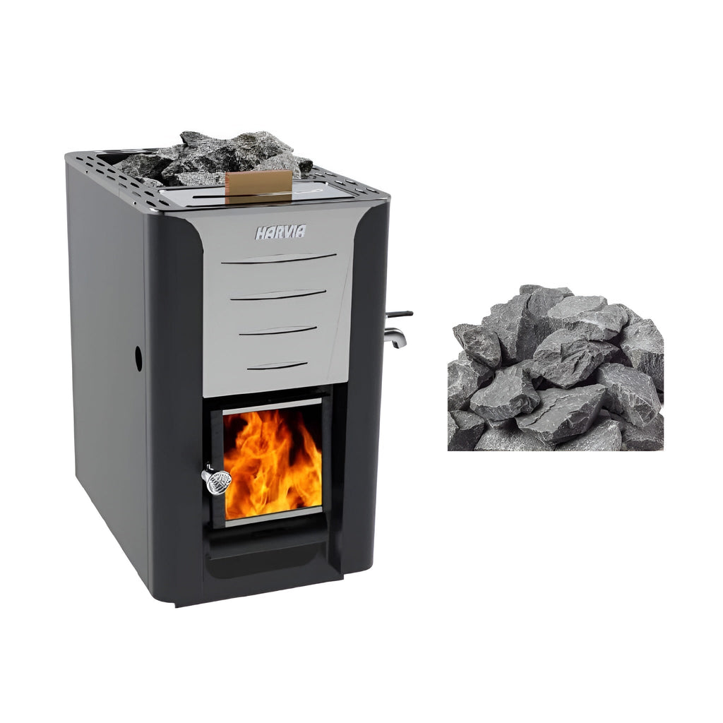 Harvia 20 ES Pro Wood Sauna Stove With Water Tank & Stauna Stones, 24.1KW [WK200ES] (SAK48251) – SAKSBY WHOLESALE