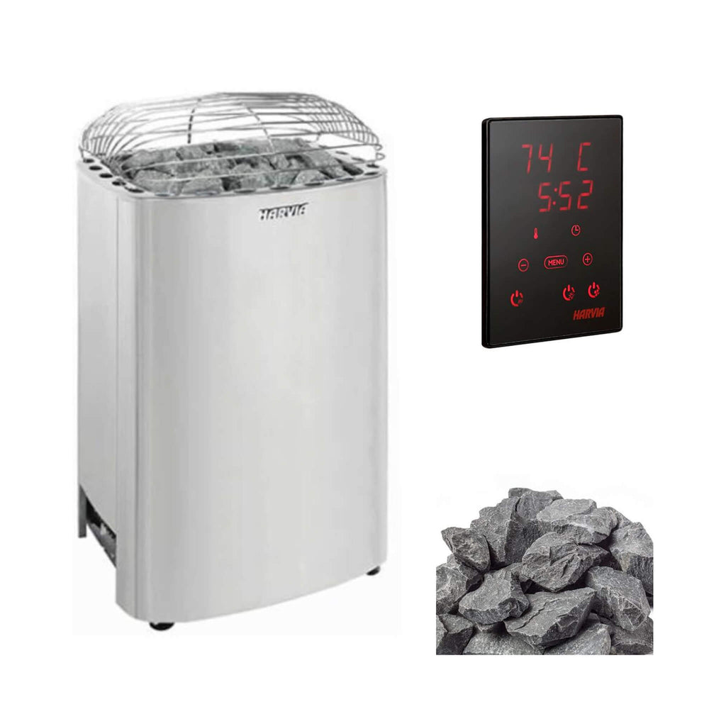 Harvia Club Deluxe Stainless Steel Electric Sauna Heater With Digital Control & Sauna Stones [HRKGU] (SAK27619) – SAKSBY WHOL