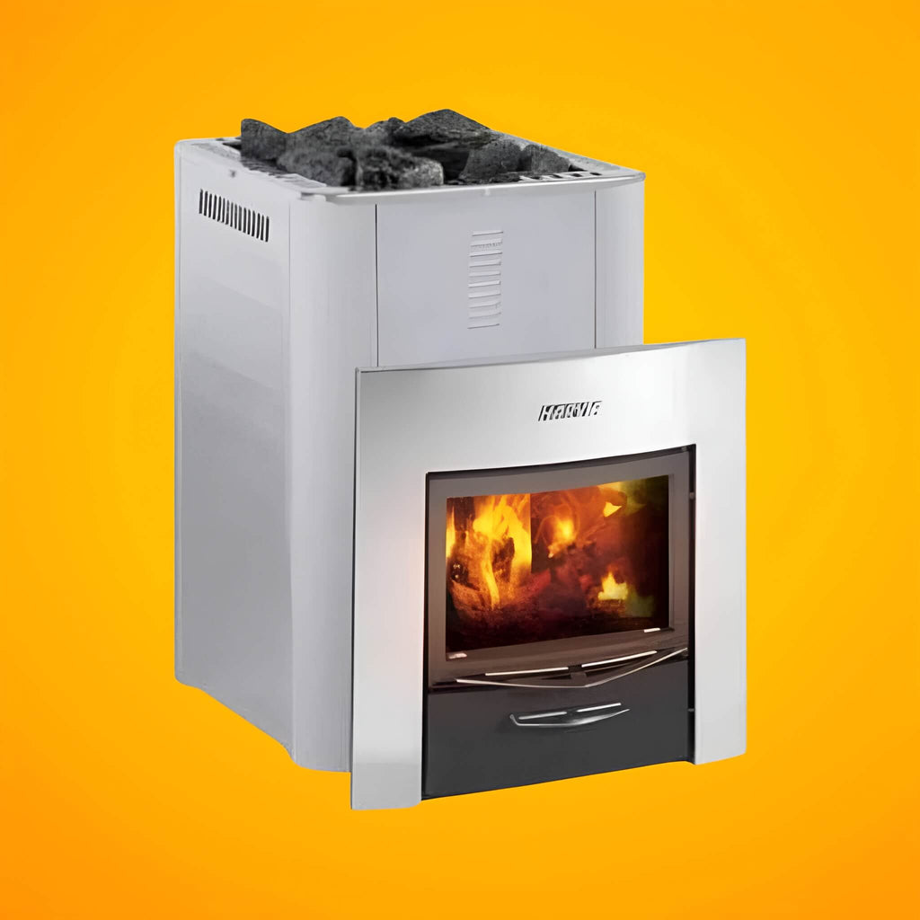 Harvia Duo Series Stainless Steel Wood Sauna Stove With Sauna Stones [WK200SLUX/WK360SLUX] (SAK68420) – SAKSBY WHOLESALE, vie