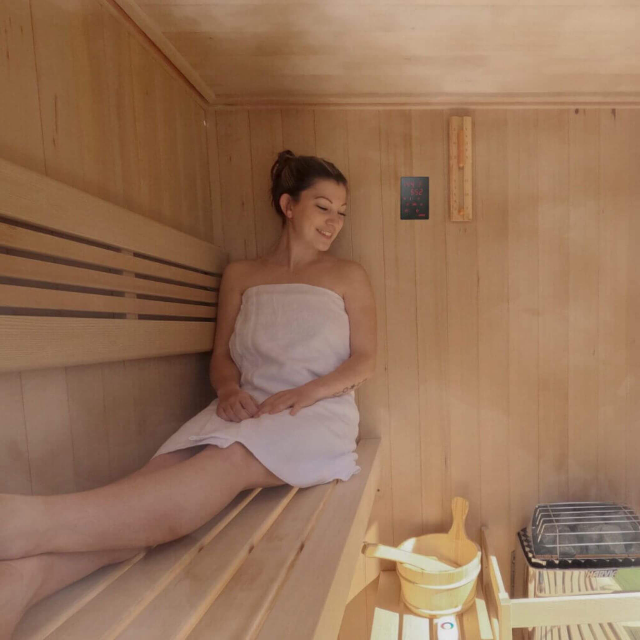 Harvia KIP80W 8KW UL Certified Electric Sauna Heater With Xenio CX170 Digital WIFI Control & Sauna Stones [JH80W2401] (SAK146