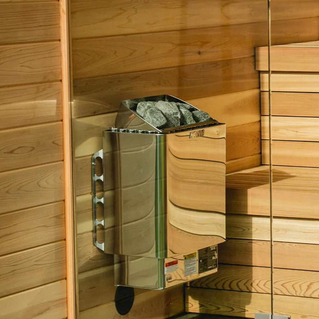 Harvia KIP80W 8KW UL Certified Electric Sauna Heater With Xenio CX170 Digital WIFI Control & Sauna Stones [JH80W2401] (SAK146