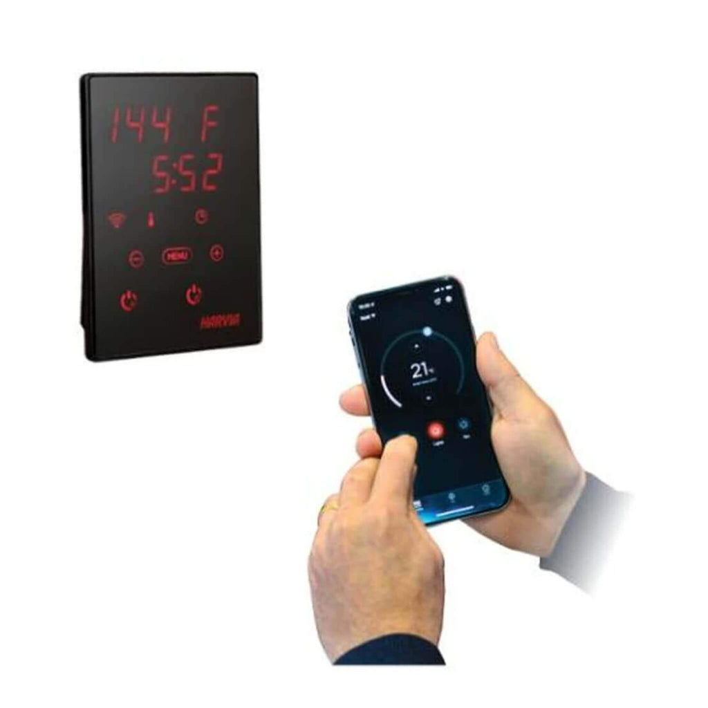 Harvia KIP80W 8KW UL Certified Electric Sauna Heater With Xenio CX170 Digital WIFI Control & Sauna Stones [JH80W2401] (SAK146