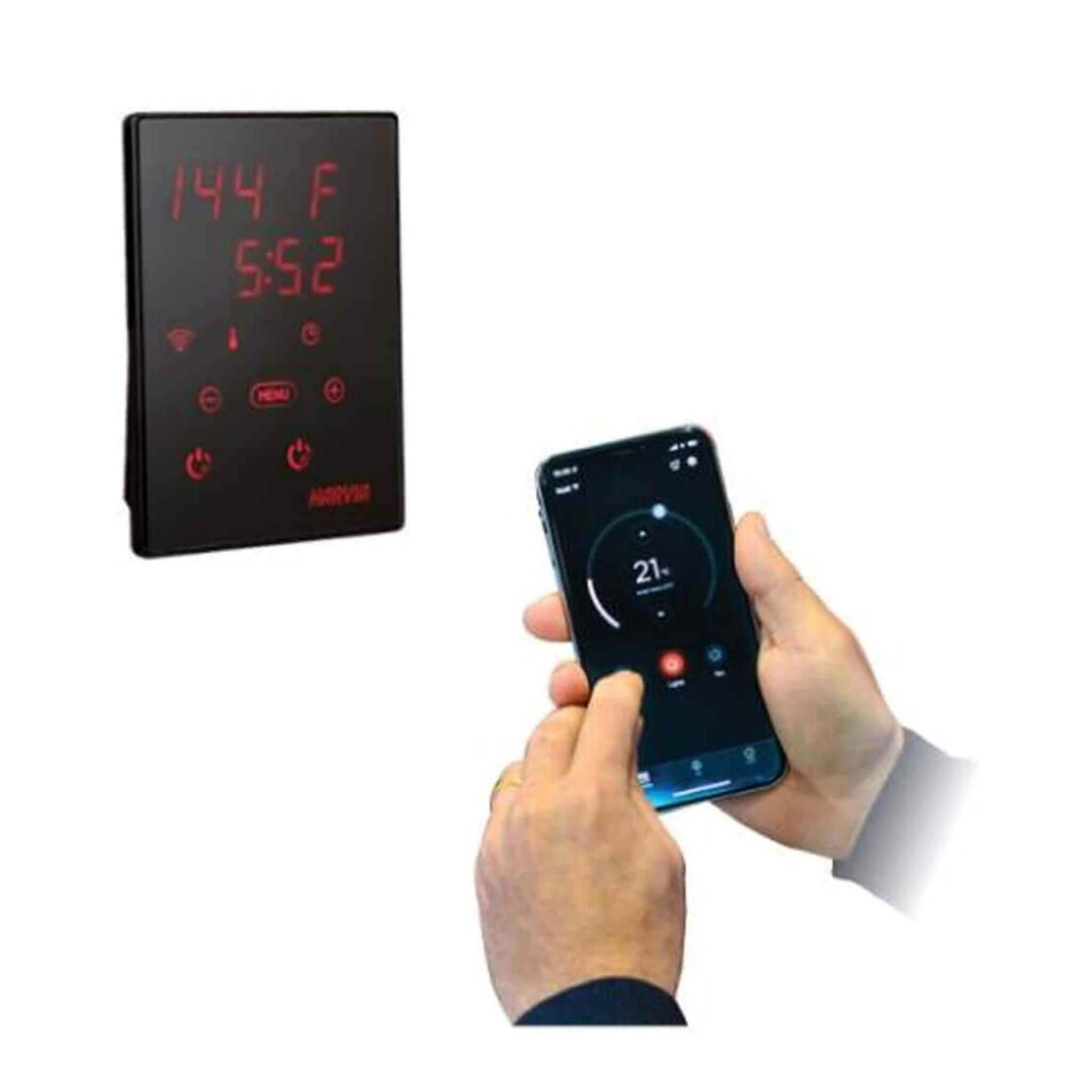 Harvia KIP80W 8KW UL Certified Electric Sauna Heater With Xenio CX170 Digital WIFI Control & Sauna Stones [JH80W2401] (SAK146