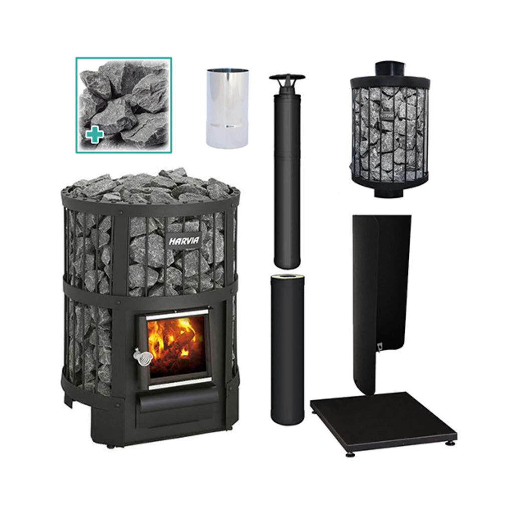 Harvia Legend 150 BK 16kW Wood Burning Sauna Stove Package [LGND-PKG-BK-WH] (SAK82047) – SAKSBY WHOLESALE