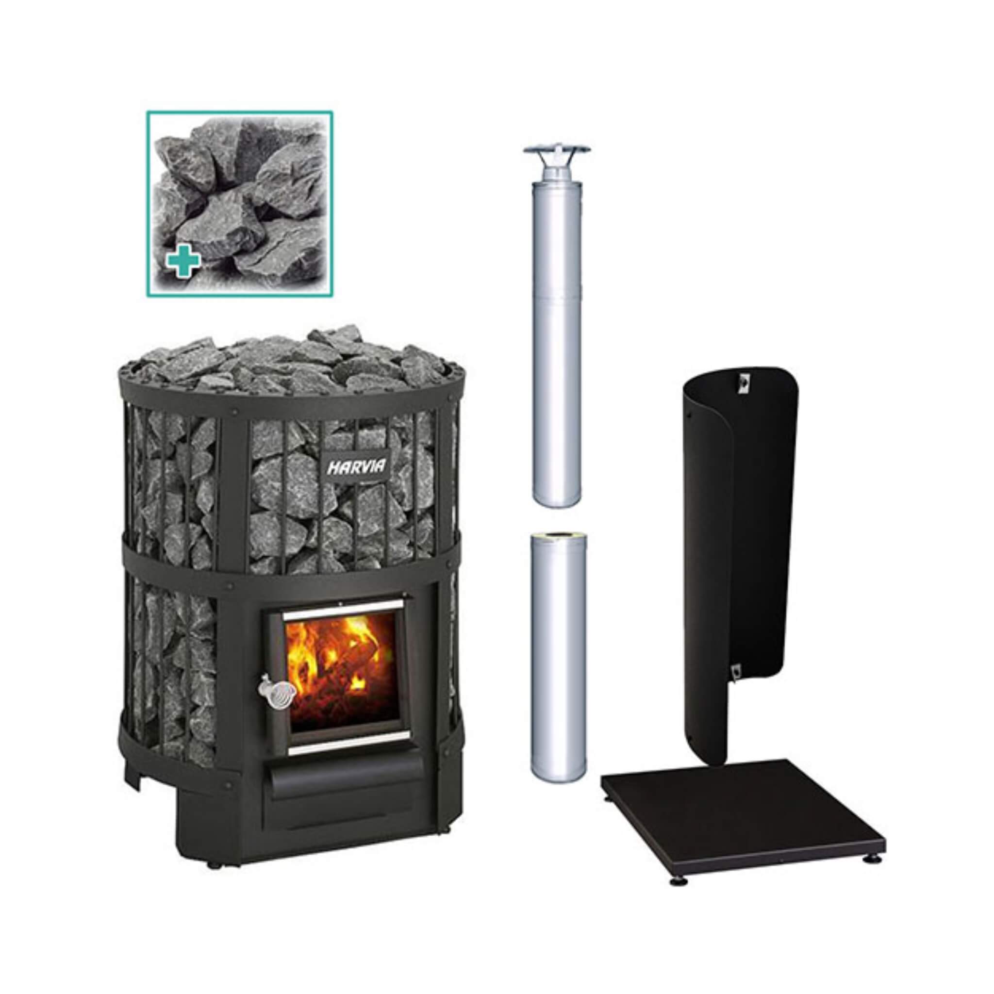 Harvia Legend 150 16KW Wood-Burning Sauna Stove Package [LGND-PKG-BK/SS] (SAK65148) – SAKSBY WHOLESALE, view 3