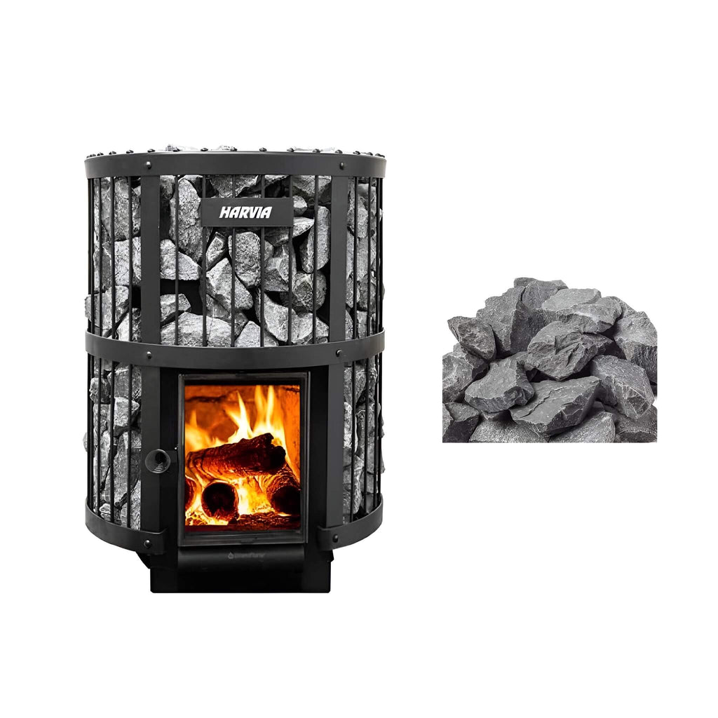 Harvia GreenFlame Legend 240 Wood Sauna Stove With Sauna Stones, 15.9KW [WK200LD] (SAK84935) – SAKSBY WHOLESALE