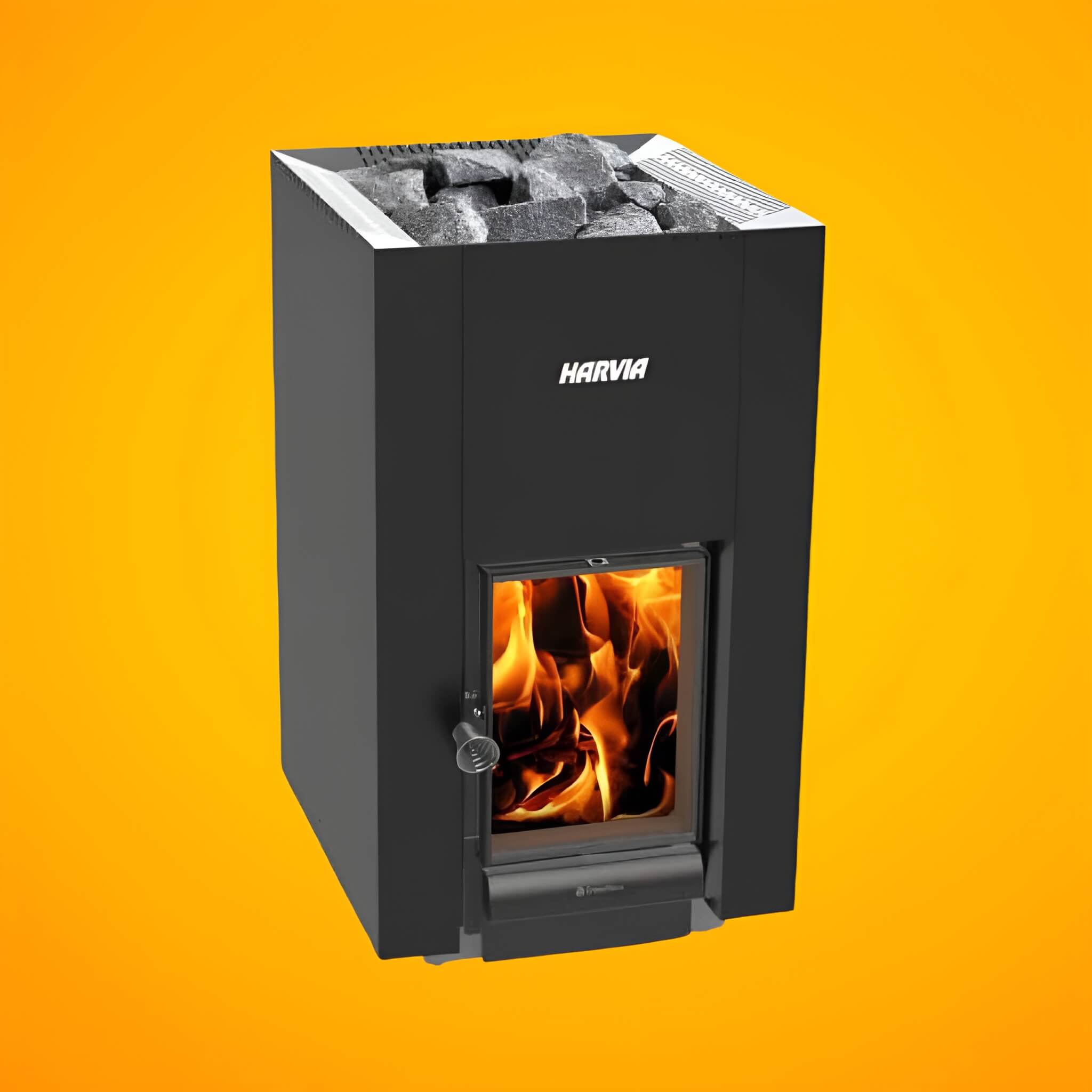 Harvia GreenFlame 22 Linear 15.7KW Wood Sauna Stove With Sauna Stones [WKLI22GM] (SAK62094) – SAKSBY WHOLESALE, view 5