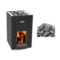 Harvia GreenFlame 22 Linear 15.7KW Wood Sauna Stove With Sauna Stones [WKLI22GM] (SAK62094) – SAKSBY WHOLESALE