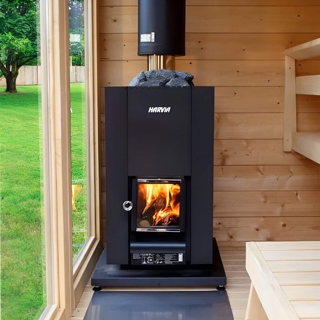 Harvia Linear Black Wood Sauna Stove With Sauna Stones [WK16/20/28OC] (SAK15368) – SAKSBY WHOLESALE, view 5