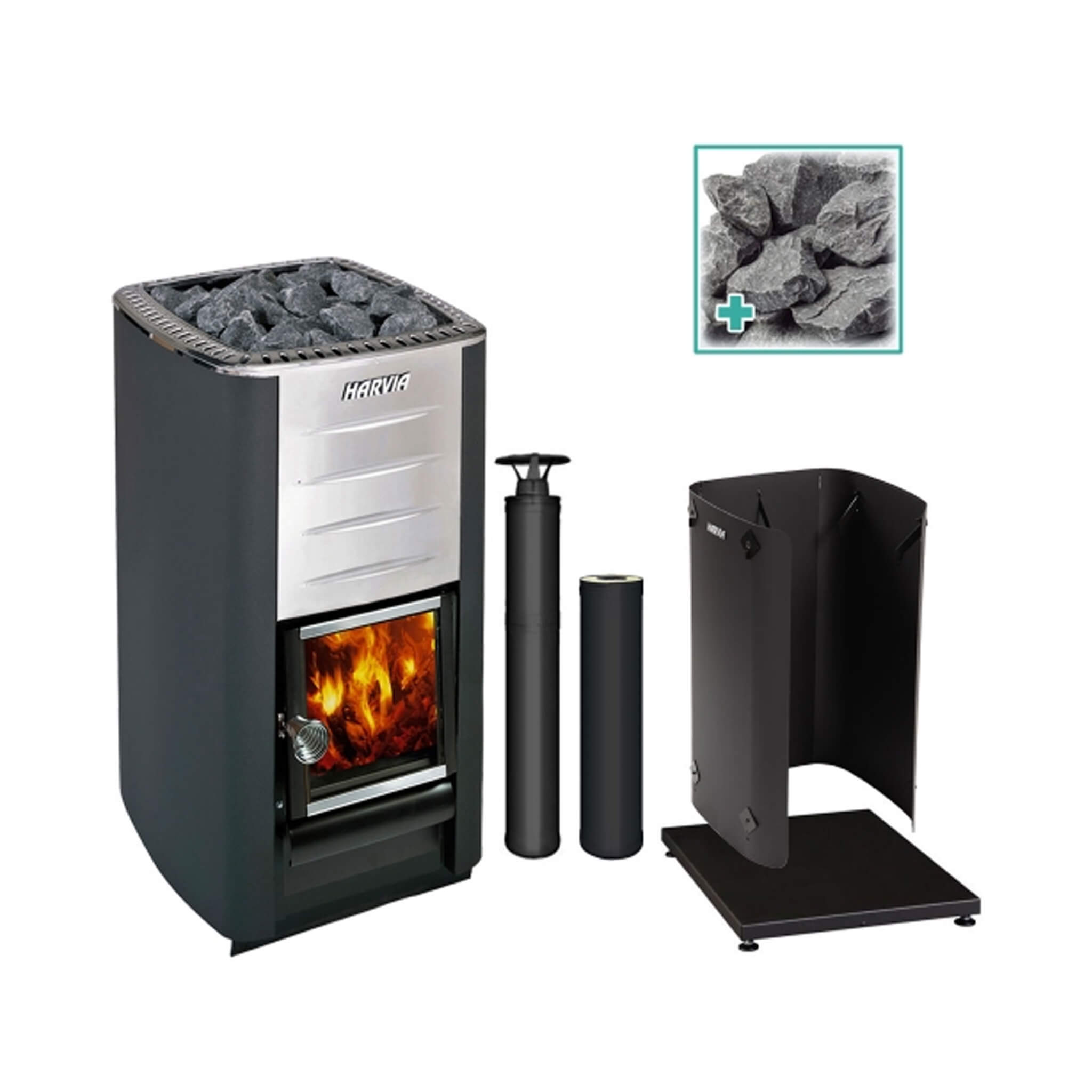 Harvia M3 16.5KW Premium Wood-Burning Sauna Stove Kit [M3 SS PKG] (SAK19523) – SAKSBY WHOLESALE, view 4