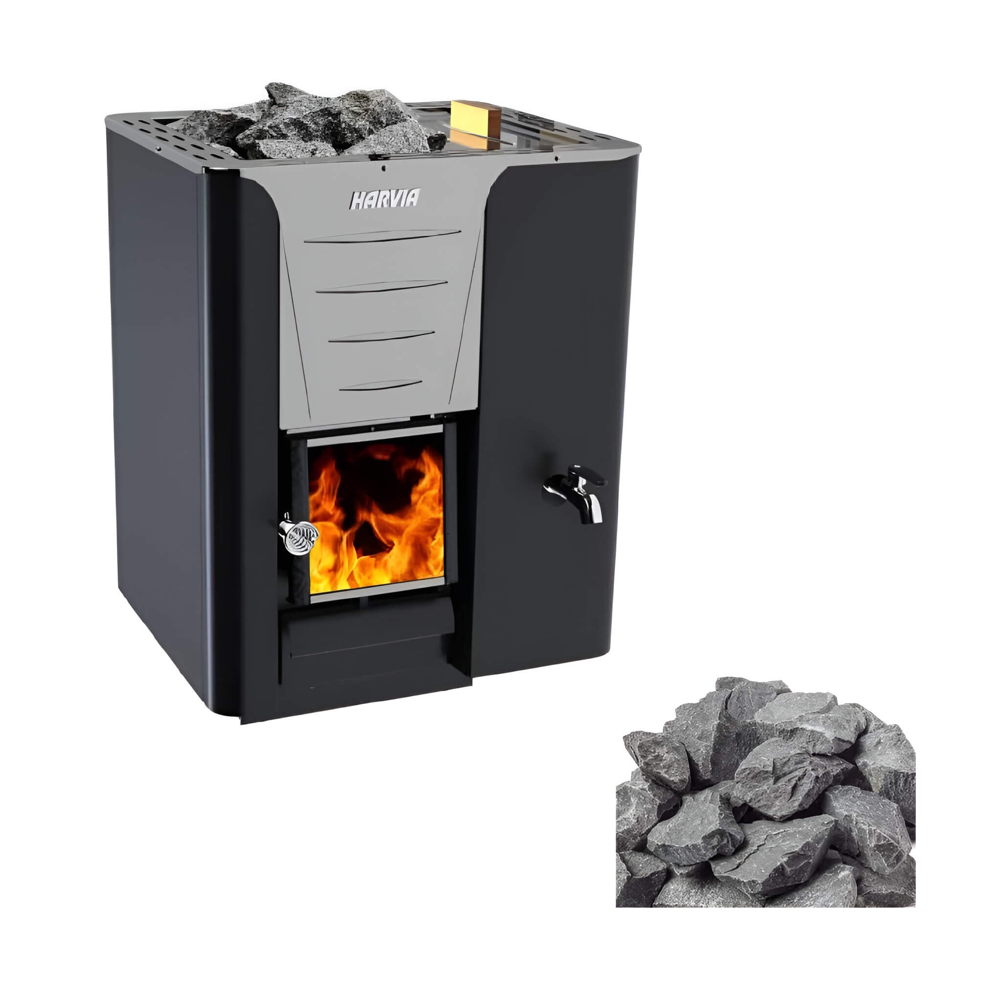 Harvia Pro 20 LS/RS 24.1KW Sauna Wood Stove With Water Tank & Sauna Stones [WK200LS/RS] (SAK27456) – SAKSBY WHOLESALE