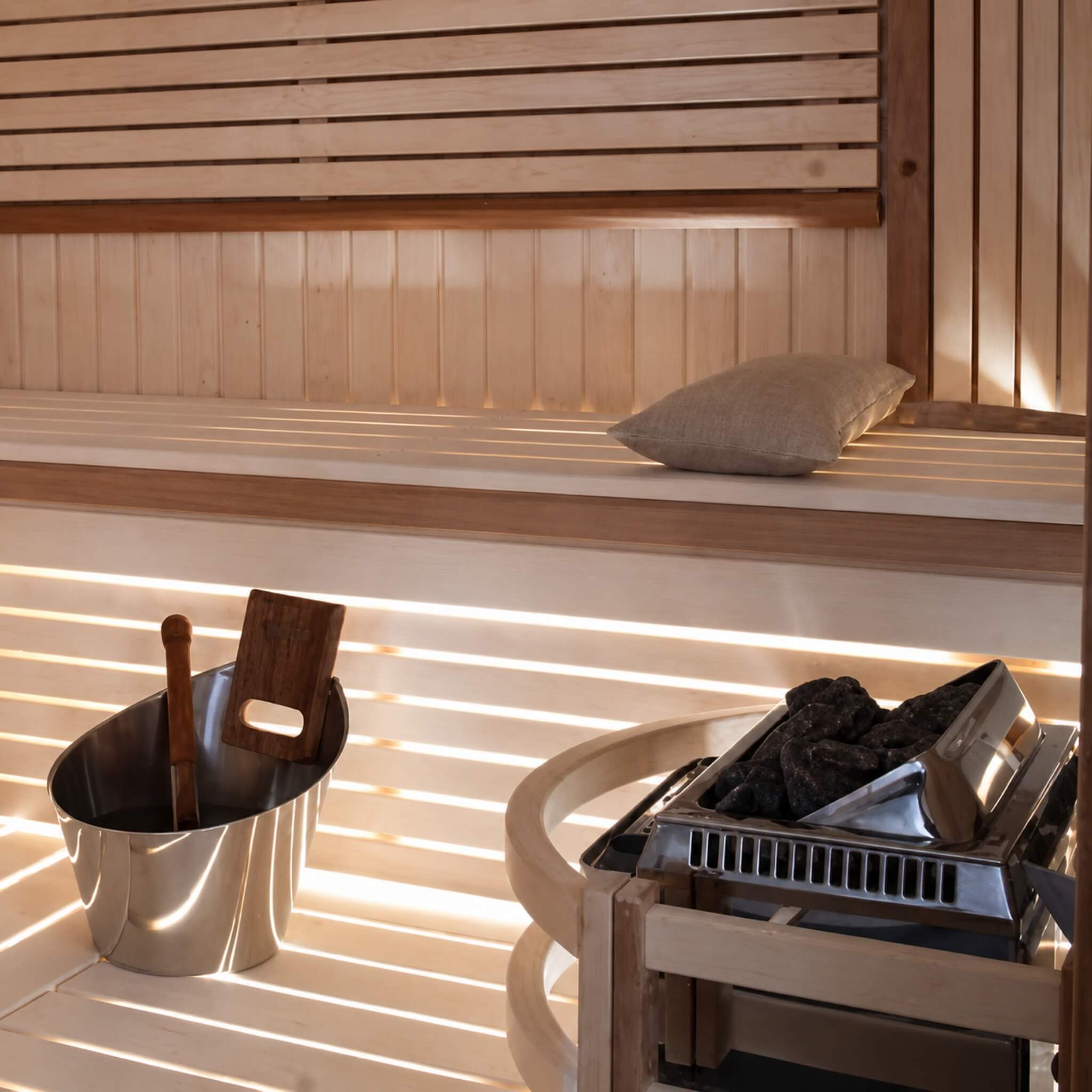Harvia Topclass KV Stainless Steel Sauna Heater With Built-In Temperature Controls & Sauna Stones [JKV45/60/80] (SAK31695) – 