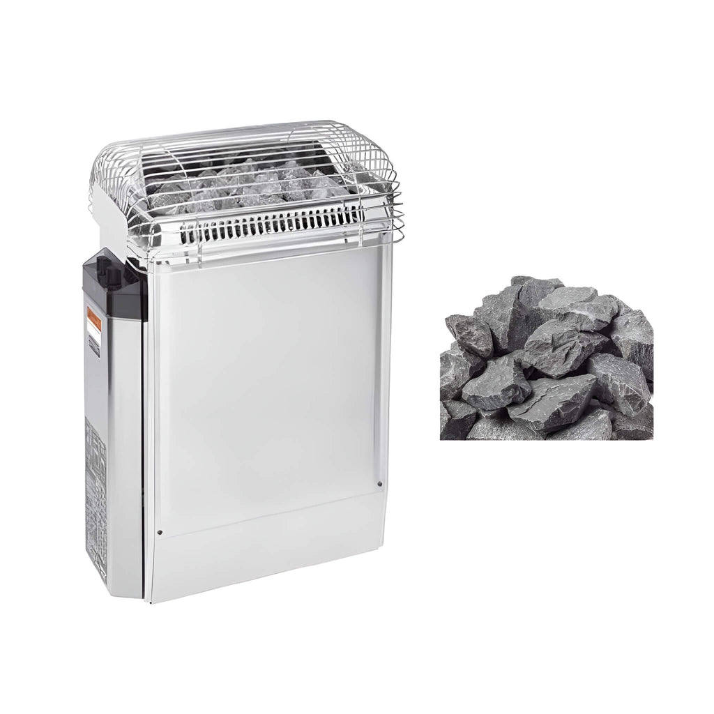 Harvia Topclass KV Stainless Steel Sauna Heater With Built-In Temperature Controls & Sauna Stones [JKV45/60/80] (SAK31695) – 