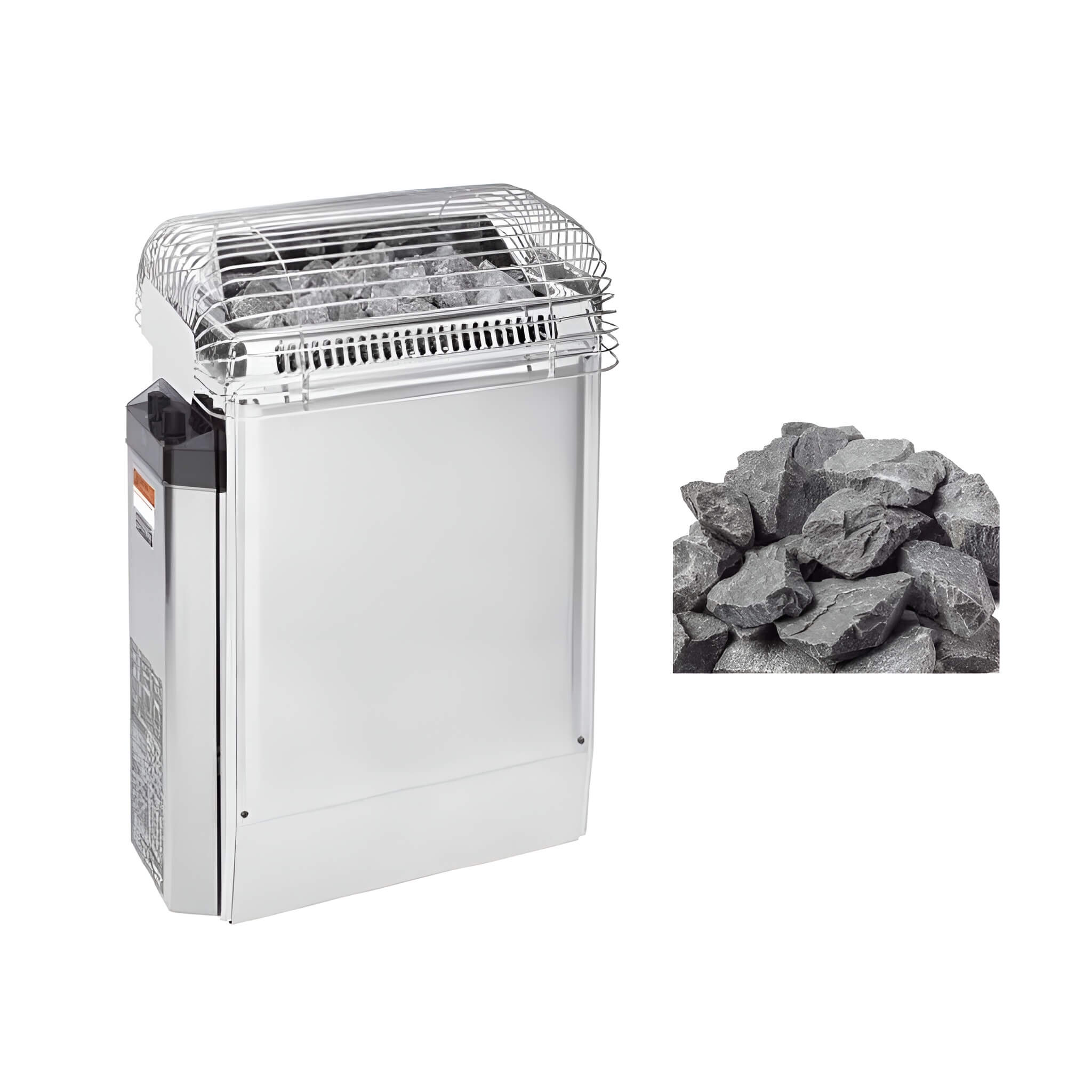 Harvia Topclass KV Stainless Steel Sauna Heater With Built-In Temperature Controls & Sauna Stones [JKV45/60/80] (SAK31695) – 