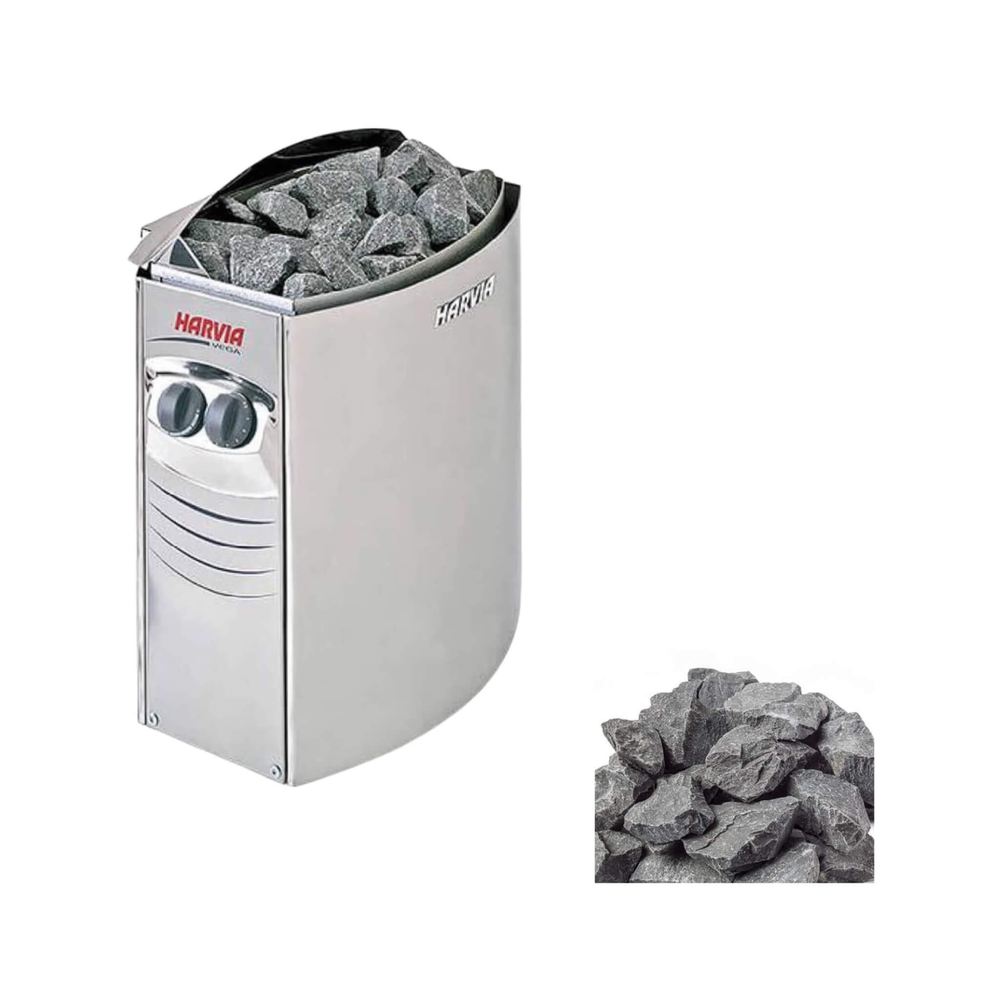 Harvia Vega Compact Electric Steel Sauna Heater With Sauna Stones [VC1700/1900/3500] (SAK48271) – SAKSBY WHOLESALE