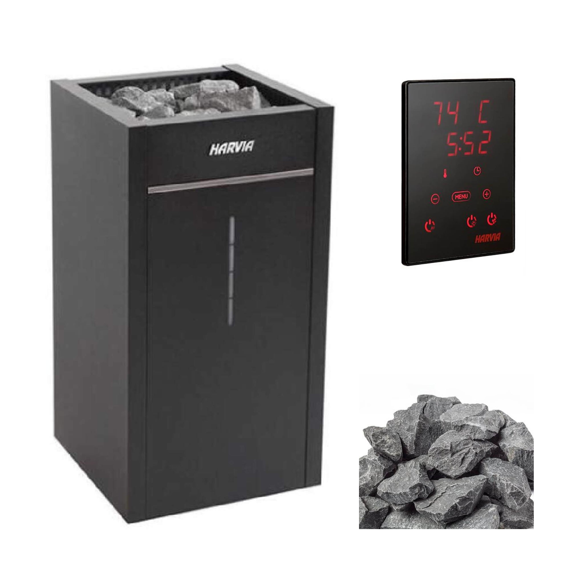 Harvia Virta Combi HL Electric Sauna Heater With Xenio Series Digital Control & Sauna Stones (SAK38527) – SAKSBY WHOLESALE